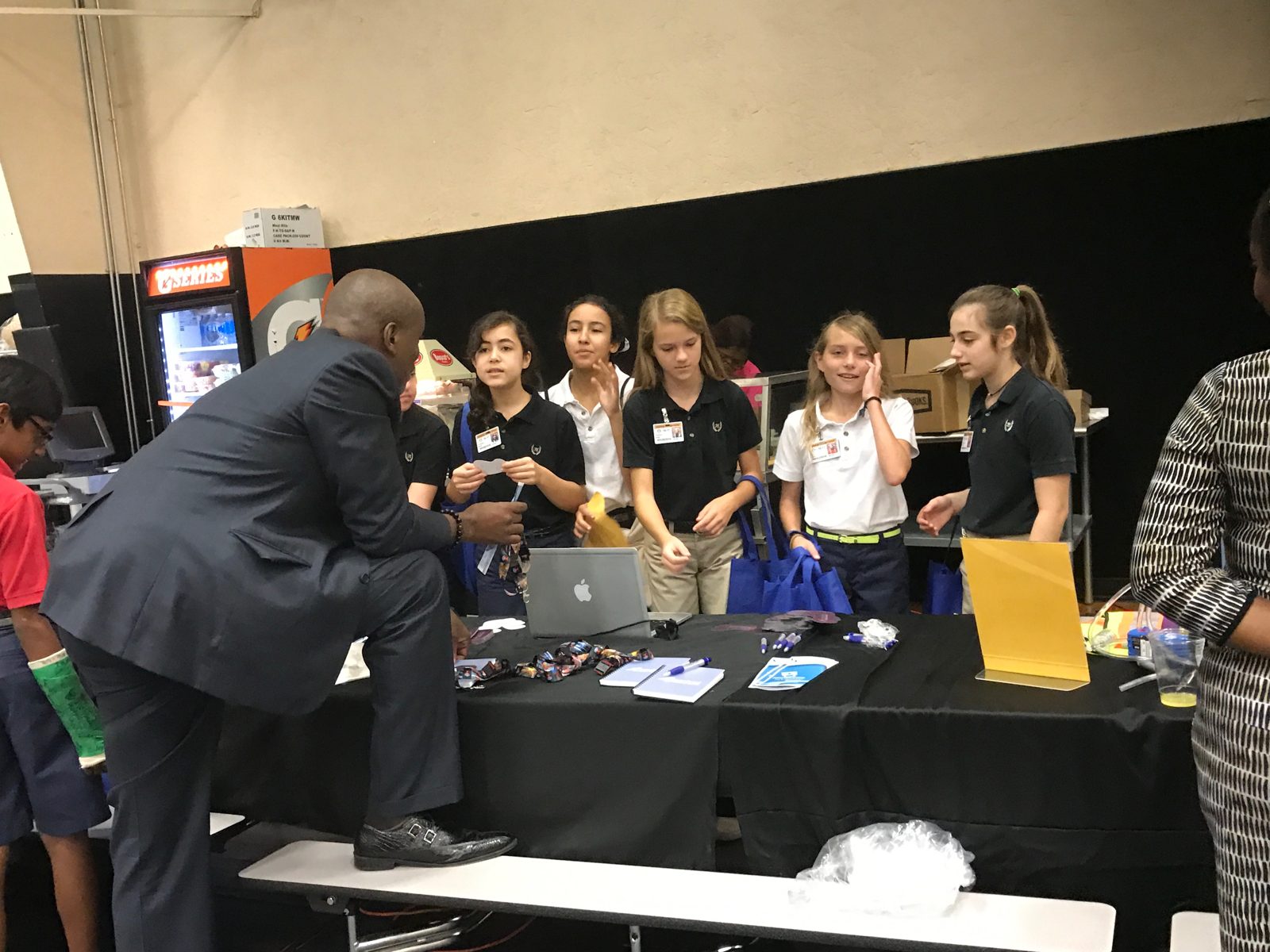 Gary Eppinger mentoring students