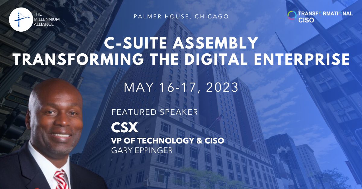 Gary Eppinger featured speaker flyer, C-Suite Assembly, The Millennium Alliance